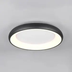 Comparateur de prix : Trio Lighting Plafonnier LED Cardona, Ø 62 cm, noir mat, métal, CCT