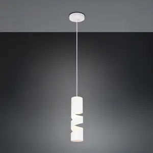 Comparateur de prix : Trio Lighting Suspension Stream, blanc, Ø 8 cm, métal, GU10