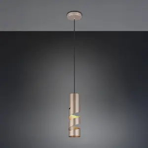 Comparateur de prix : Trio Lighting Suspension Stream, marron, Ø 8 cm, métal, GU10