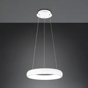 Comparateur de prix : Trio Lighting Suspension LED Cardona, Ø 46,5 cm, blanc, CCT, métal