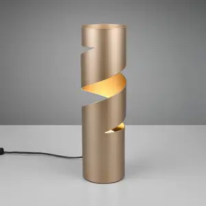 Comparateur de prix : Trio Lighting Lampe à poser Stream, brun, hauteur 35 cm, métal, GU10
