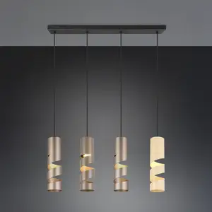 Comparateur de prix : Trio Lighting Suspension Stream, multicolore Longueur 80 cm 4 lampes. ...