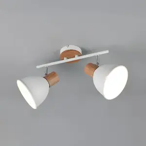 Reality Leuchten Plafonnier Delume, blanc, longueur 49 cm, à 2 lampes,... pas cher