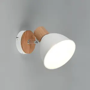 Reality Leuchten Plafonnier Delume, blanc, Ø 15 cm, à 1 lampe, métal/b... pas cher