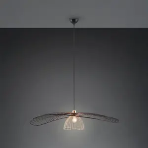 Suspension lauris ø100 cm en noir mat , 1xe27 , 10 w, ip20 - trio pas cher