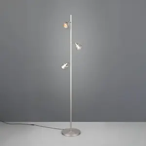 Trio Lighting lampe sur pied LED Romeo, hauteur 150 cm, métal nickelé,...Vendu parluminaire