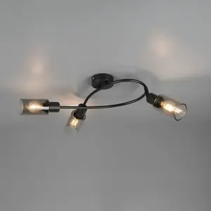 Reality Leuchten Spot Mars, longueur 45 cm, noir mat, à 3 lampes, méta... pas cher