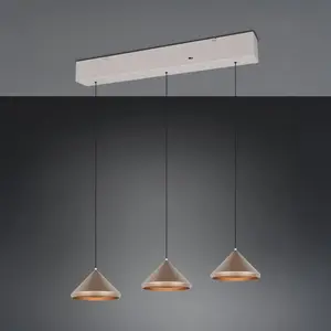 Trio Suspension 3 Lumières Laguna Brun Café - 336210365 pas cher