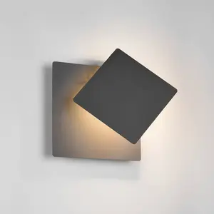 Comparateur de prix : Trio Lighting Applique murale LED Mio, noir mat, largeur 18 cm, métal