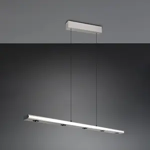 Comparateur de prix : Suspension Lampe De Salon Nickel Haut Et Bas Dimmable H 200 Cm
