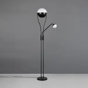 Comparateur de prix : Trio Lighting Lampadaire LED Chris, noir, métal, lampe de lecture, var...