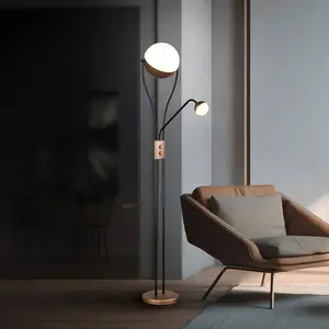 Trio Lighting Lampadaire LED Chris, café, métal, lampe de lecture, var...Vendu parkaufland