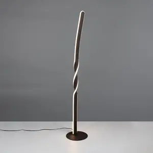Comparateur de prix : Reality Leuchten Lampadaire LED Ginko, noir mat, métal, hauteur 110 cm