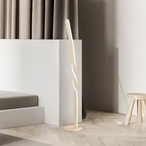 Comparateur de prix : Reality Leuchten Lampadaire LED Ginko, sable, métal, hauteur 110 cm