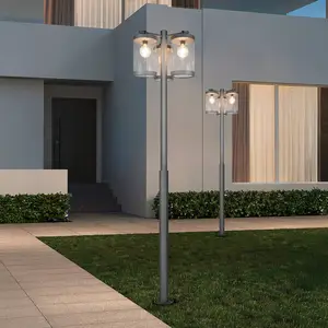 Trio Lighting Luminaire d'extérieur Sambesi, H 240 cm, anthracite, dét... pas cher