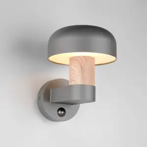 Comparateur de prix : Trio Lighting Applique d'extérieur Fraser Sensor, gris/aspect bois, al...