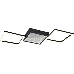Plafonnier Led Reality Gelo, R64471132, 24 W, 2500 Lm, 3000 K, Noir pas cher