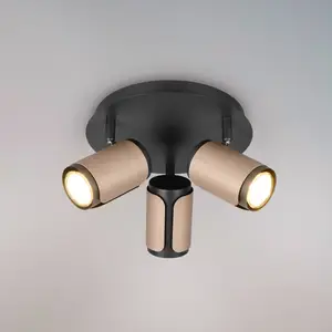 Comparateur de prix : Plafonnier Spot Orientable En Métal Noir Mat D 30 Cm