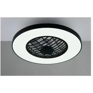 Comparateur de prix : Trio Lighting - plafonnier led avec ventilateur intégré et télécommand...