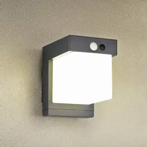 Comparateur de prix : Reality Leuchten Applique murale solaire Colombo, noir mat, hauteur 14...