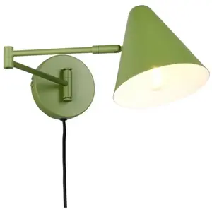 Trio Lighting Applique murale Cosima, verte, saillie 54 cm, métal pas cher