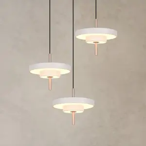Trio Lighting Suspension LED Keaton, gris clair, Ø 45 cm, métal, CCT à...