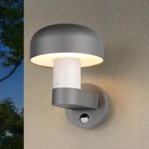 Comparateur de prix : Trio Lighting Applique d'extérieur Fraser Sensor gris/aspect béton, al...