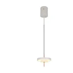 Trio Lighting Suspension LED Keaton, gris clair, Ø 20 cm, métal, CCT pas cher