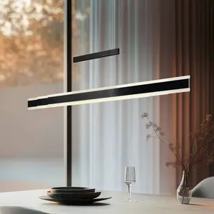 Trio Lighting Suspension LED Arcola noire, longueur 152 cm Variateur t...Vendu parluminaire