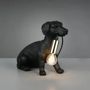 Lampe design en plastique noir pas cher