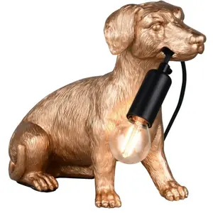 Lampe design en plastique doré pas cher