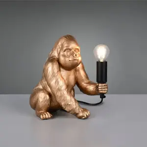 Lampe design en plastique doré pas cher
