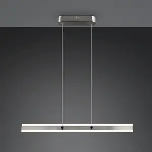 Trio Lighting Suspension LED Arcola, couleur nickel, longueur 115 cm C... pas cher