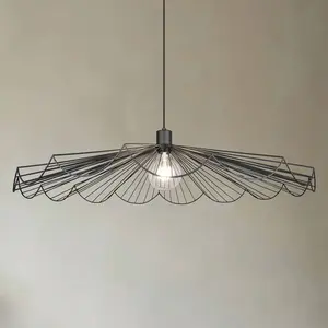 Reality Leuchten Suspension Margarita, Ø 80 cm, noir, E27, métal