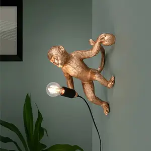 Applique murale, or, figure de singe, H 36,5 cm pas cher