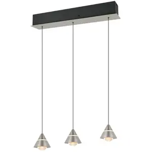 Suspension LED, nickel mat, changement de couleur, H 200 cm pas cher