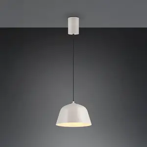 Comparateur de prix : Reality Leuchten Suspension Tova, gris clair, Ø 30 cm, métal, E27