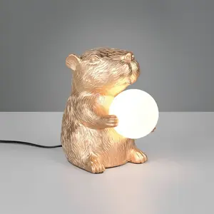 Comparateur de prix : Lampe de table Reality CAPI dorée BHT 23 x 25 x 16 cm dorée