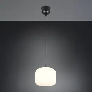 Reality Leuchten Suspension Signe, Ø 25 cm, blanc, verre, E27 pas cher
