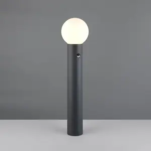 Trio Lampe De Jardin Sphérique 80 Cm Mures Anthracite Avec Capteur - 4...Vendu parluminaire