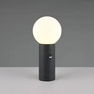 Trio Lampe De Jardin Sphérique 40 Cm Mures Anthracite Avec Capteur - 5...Vendu parluminaire