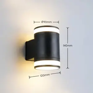Reality Leuchten Applique d'extérieur LED Cusco, noir, hauteur 14 cm, ... pas cher