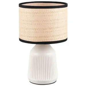 Lampe design, Lampe vintage en céramique 26 cm Formentera Blanc en Céramique, BOITE A DESIGN pas cher