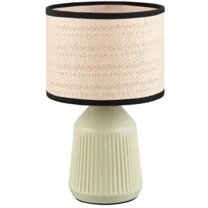 Lampe design, Lampe vintage en céramique 26 cm Formentera Vert en Céramique, BOITE A DESIGN pas cher
