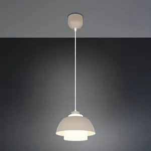Reality Luminaires Suspension TILOS beige DH 30x150 cm beige Lampe suspendue pas cher