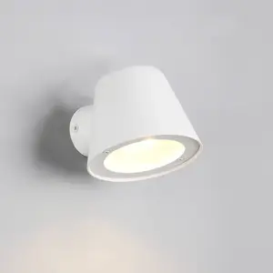 Applique Murale Extérieure Blanche Inclinée Gu10 5w Beni Trio pas cher