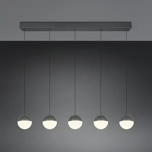 Lampe Suspendue À 5 Lumières Senta Anthracite - R33555142