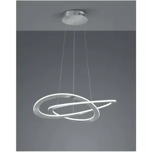 Suspension 2 Cercles Led Oakland Nickel Mat Dimmable Trio LightingVendu parrue-du-commerce