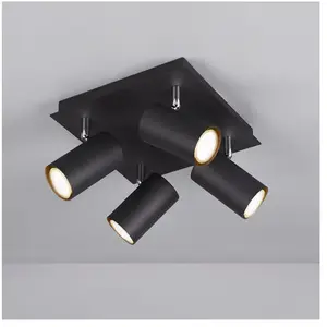 Comparateur de prix : Trio Leuchten 802430432 Plafonnier, Noir Mat