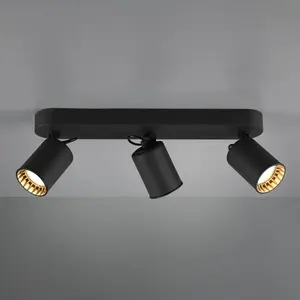 Comparateur de prix : Trio lampe de plafond Pago35 watt 41 x 15 cm acier noir mat